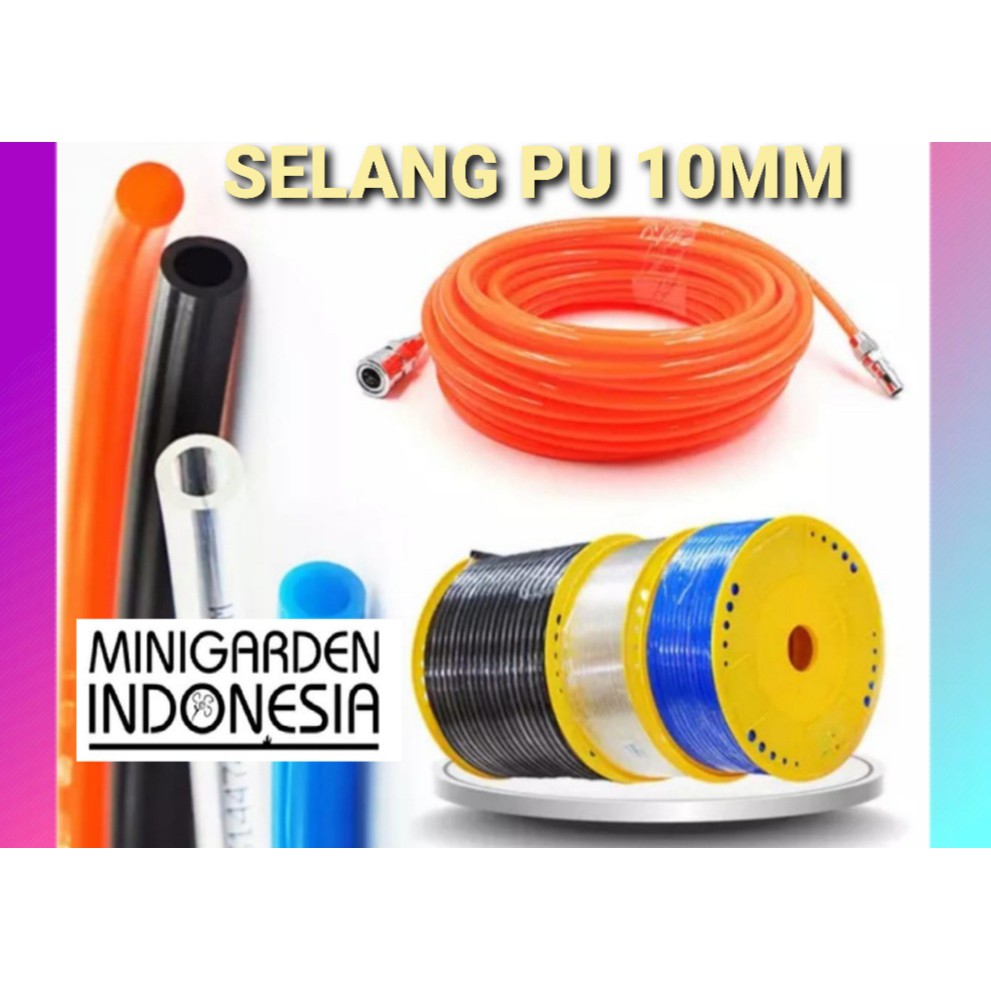 Jual SELANG PU 10MM ECERAN PER METER Polyurethane Pneumatic Hose ...