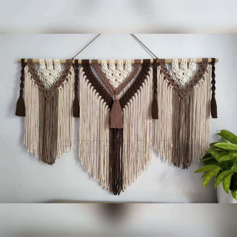 Jual macrame wall hanging dekorasi dinding 80x65cm | Shopee Indonesia