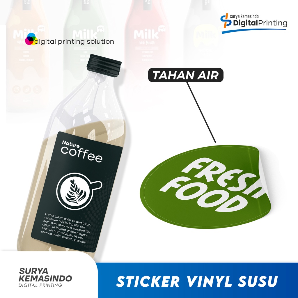 Jual Stikersticker Vinyl Custom Sticker Anti Air Sticker Label Custom Sticker Botol 5859