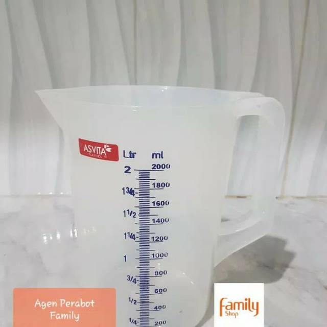 Jual Gelas Ukur Gelar Takar Takaran Plastik 2 Liter Asvita Plast Tebal Shopee Indonesia 1091