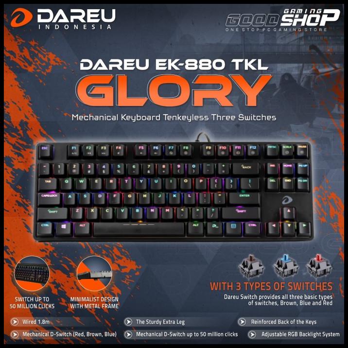 Jual Dareu Ek880 - Gaming Keyboard - Red Switch | Shopee Indonesia
