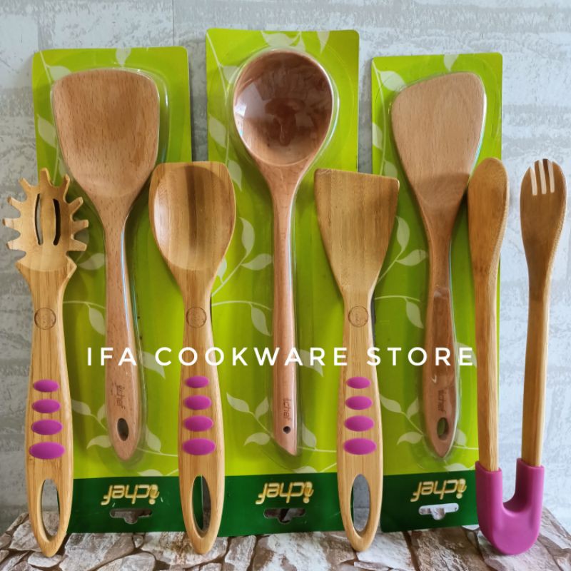 Jual Spatula Sutil Sodet Kayu Ichef Ifa Cookware Shopee Indonesia