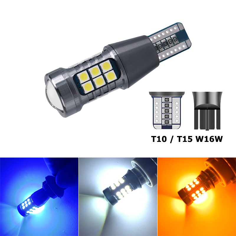 Jual [VRM] T10 T15 W5W 27 Mata LED dengan Projector LED Sen Senja ...