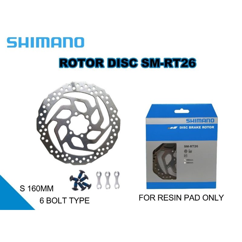 Jual ROTOR SHIMANO SM RT26 6 BAUT 160mm | Shopee Indonesia