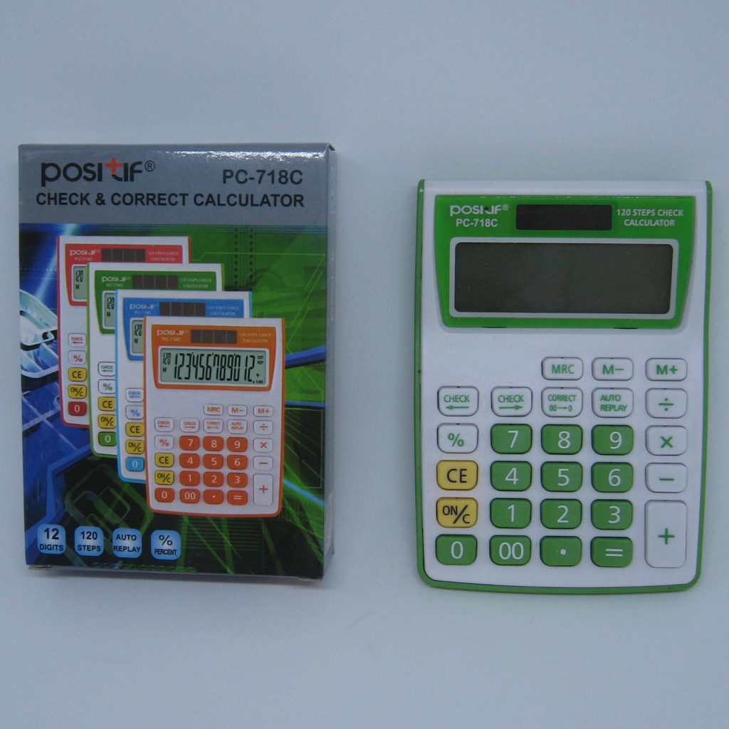 Jual Calculator POSITIF PC718 / Alat Bantu Hitung Kalkulator 12 digit