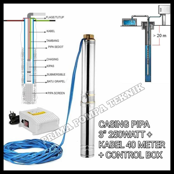 Jual Mesin Pompa Air Satelit Watt Kabel Meter Casing Pipa