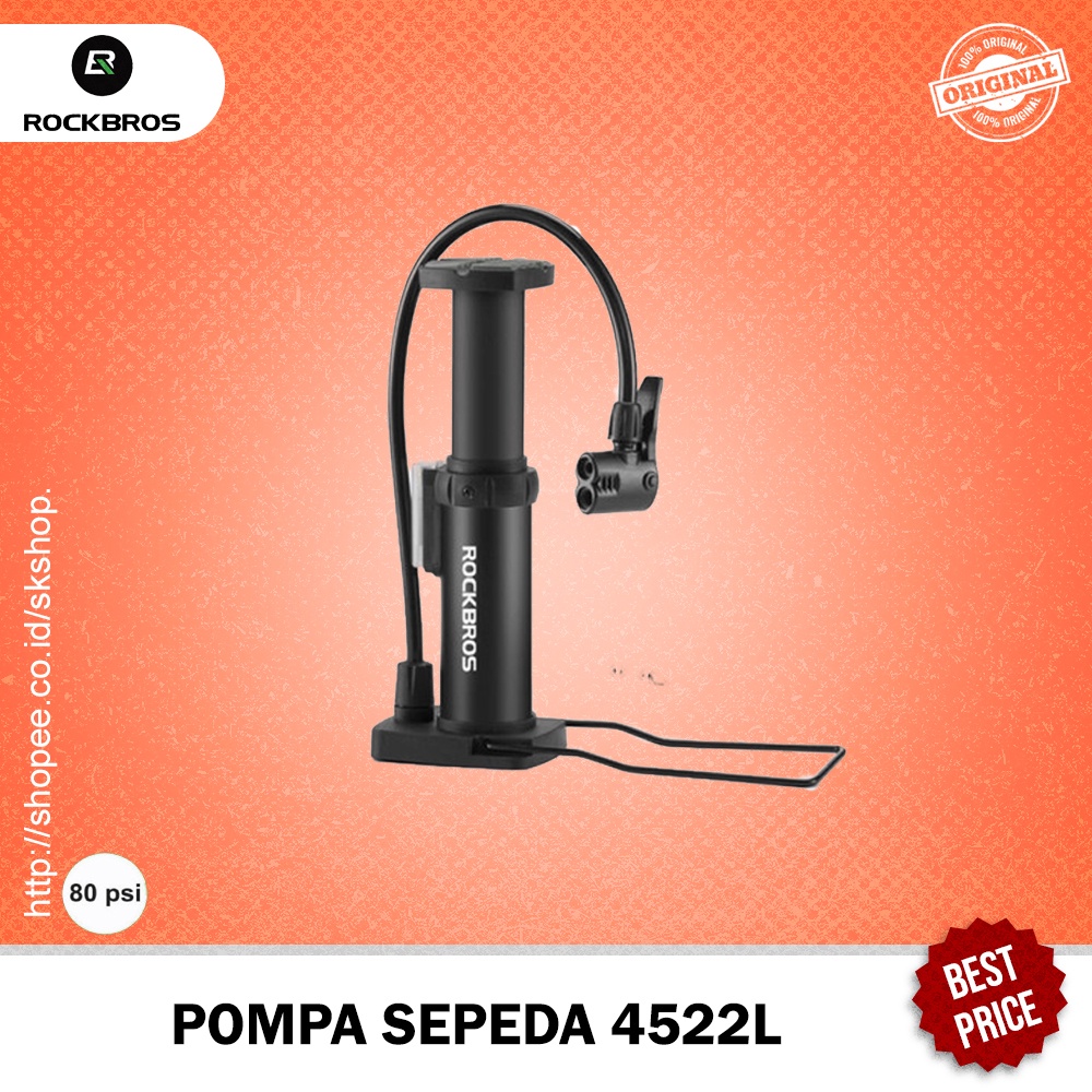 Jual Pompa Injak Ban Sepeda Rockbros L Portable Psi High