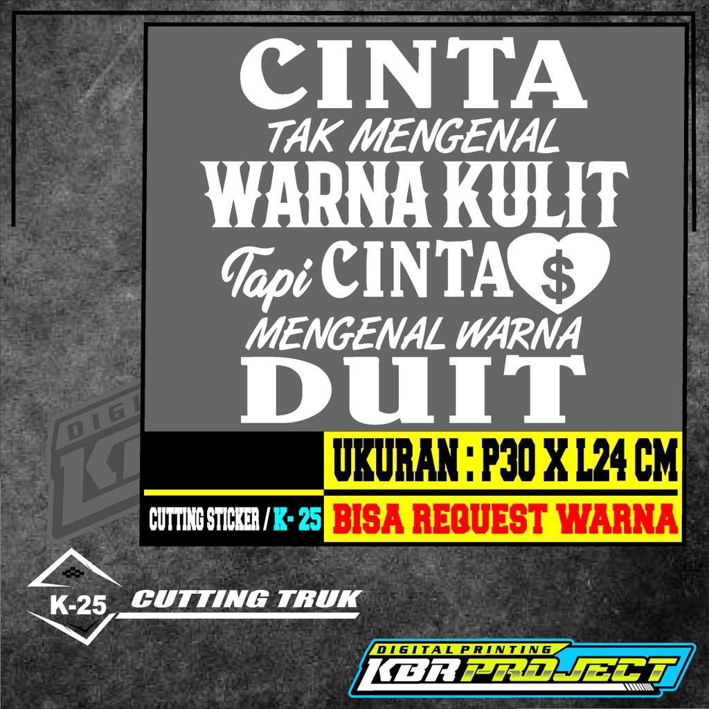 Jual STIKER KACA Cutting Sticker Mobil Stiker Tulisan Kata Kata Cinta ...