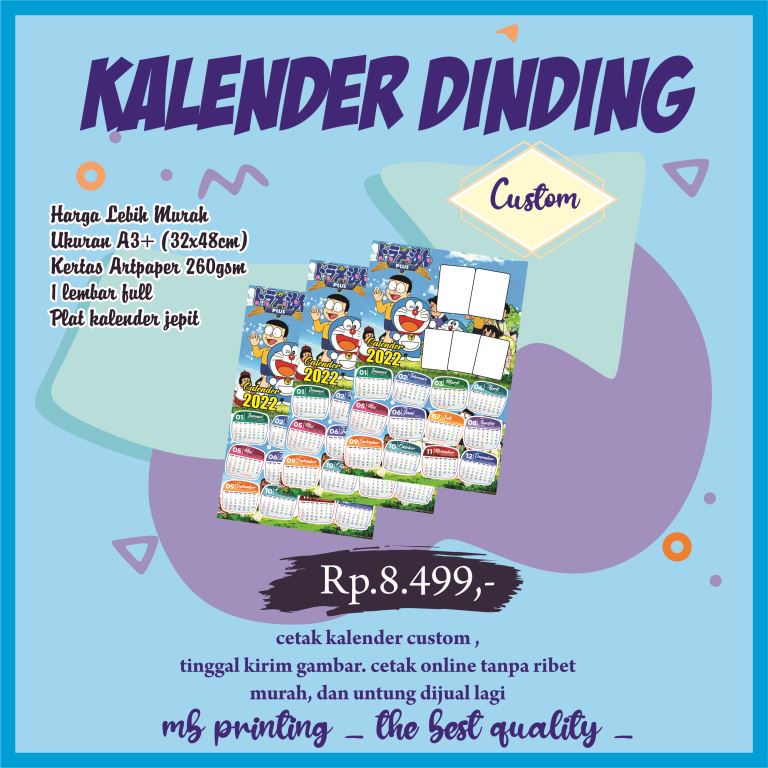 Jual CETAK KALENDER 2022 CUSTOM PROSES CEPAT | Shopee Indonesia