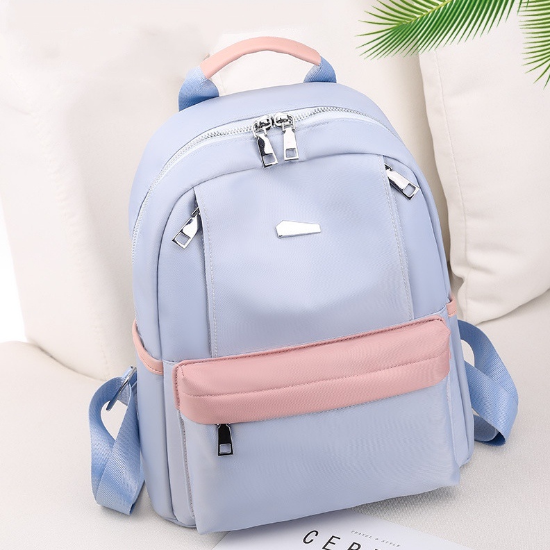 Jual Tas Ransel Wanita Korea Anti Air Biru Ta509b2 Borra Punggung