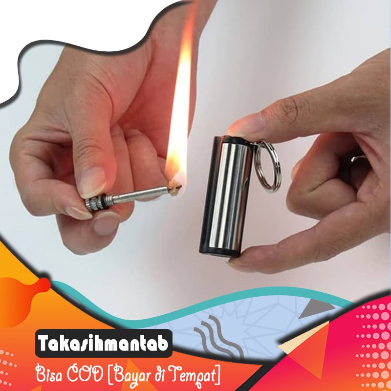 Jual Ori Korek Api Unik Gesek Tabung Silinder Gantungan Alumunium ...