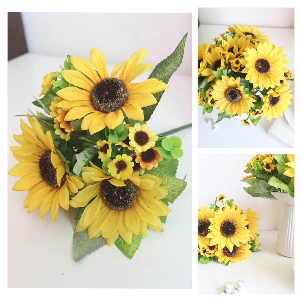 Jual BUNGA MATAHARI BT9080 DEKORASI RUANGAN MATAHARI KUNING BESAR