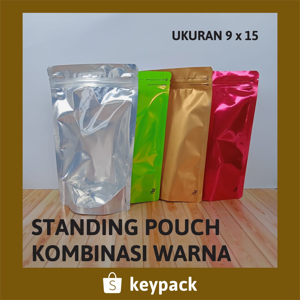 Jual Produk K-Pack || Standing Pouch Kombinasi Warna 9 x 15 isi 100pcs ...
