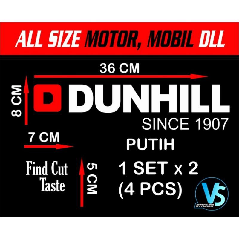 Jual Stiker DUNHILL MILD Cutting Sticker Scoopy & All Size Motor ...