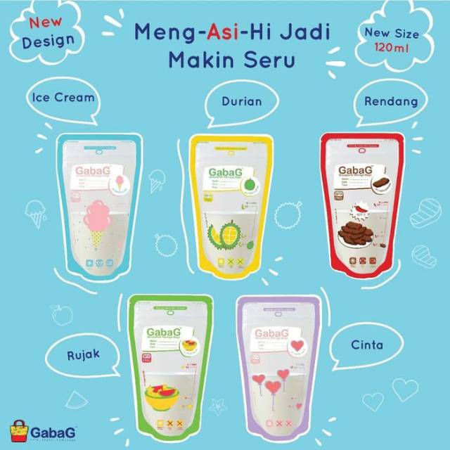 Jual Kantung Asi Gabag Ml Ml Kantong Plastik Asip Mix Motif Breastmilk Storage Bags