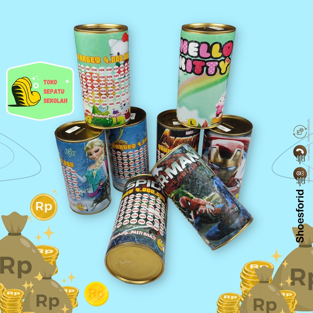 Jual Celengan Kaleng Viral // celengan Target viral | Shopee Indonesia