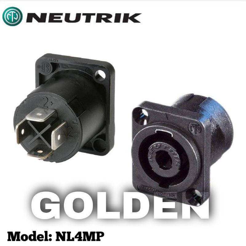 Jual Chassis Speakon Neutrik NL4MP Original Chasis Panel Mount 4 Pole ...