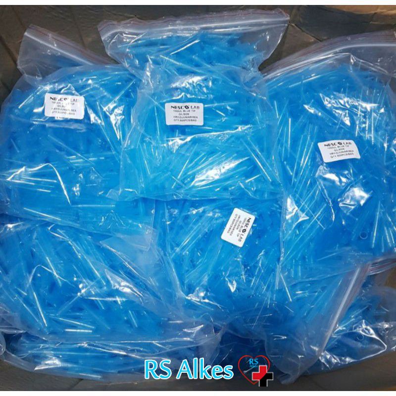 Jual Blue Tip Micropipette isi 500pcs Tip Biru Mikropipet 1000 ul ...