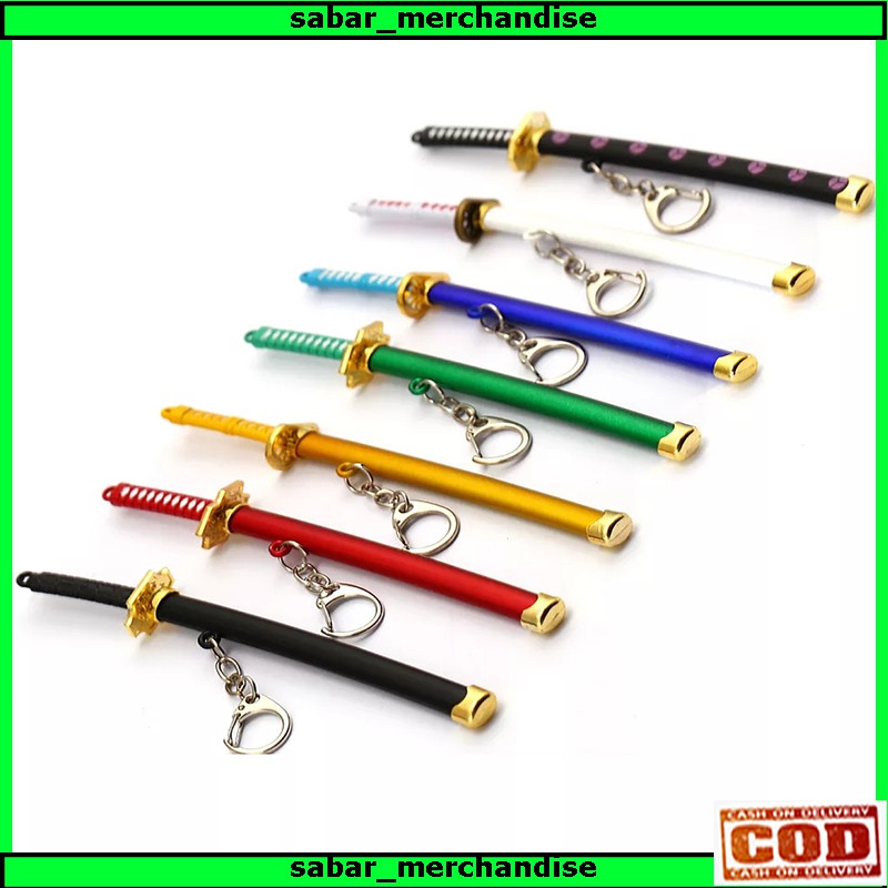 Jual Gantungan Kunci Pedang Katana one piece / keychain anime / pedang