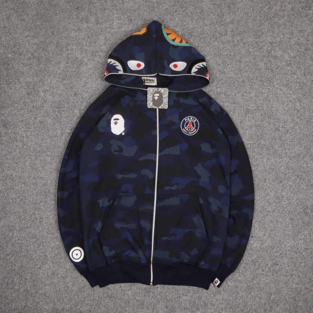 Bape x psg shark full zip hoodie best sale