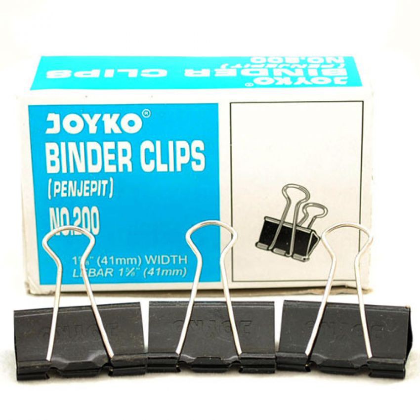 Jual Binder Clips Joyko No 200 41mm Clip Paper Klip Kertas Penjepit Murah Shopee Indonesia