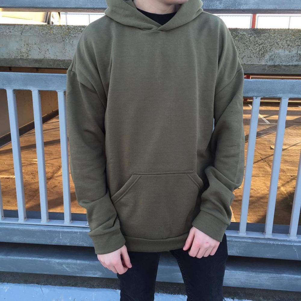 Hoodie Jumper Warna Hijau Army Polos