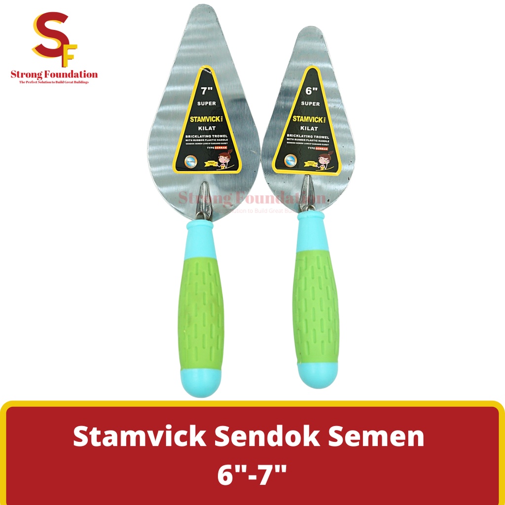 Jual Stamvick Sendok Semen Stainless Plastering Trowel Gagang Karet 6