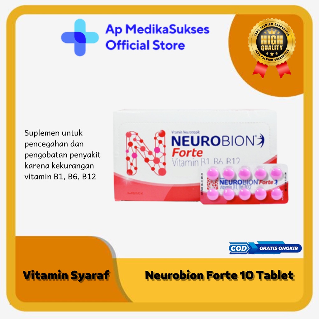 Jual Neurobion Forte - 1 Blister Isi 10 Tablet Suplemen Untuk Membantu ...