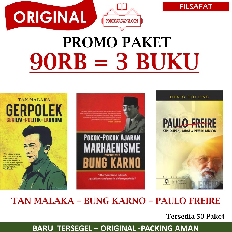 Jual Paket 3 Buku Kiri - Gerpolek Tan Malaka - Marhaenisme Bung Karno ...