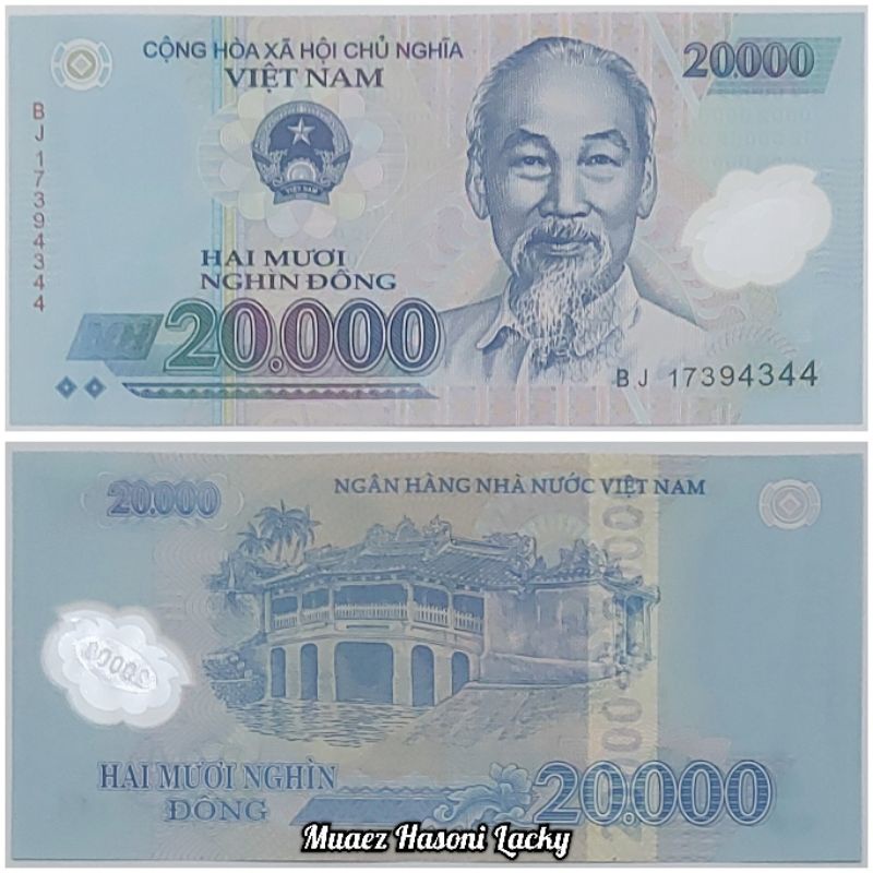 Jual Koleksi Vietnam Dong Pecahan 20.000 Bahan Polymer Original ...