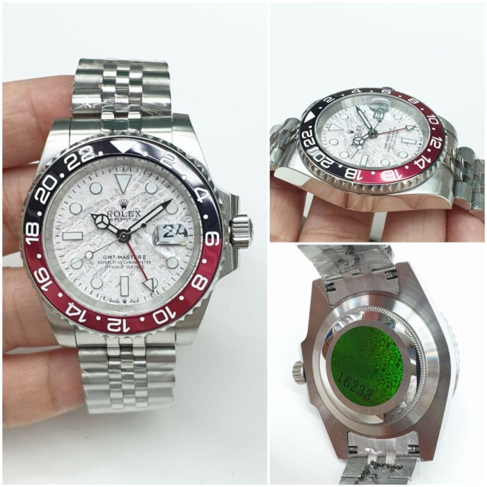 Jual Jam Tangan Rolex Gmt Master Ii Pepsi Black Red Jubilee Shopee Indonesia