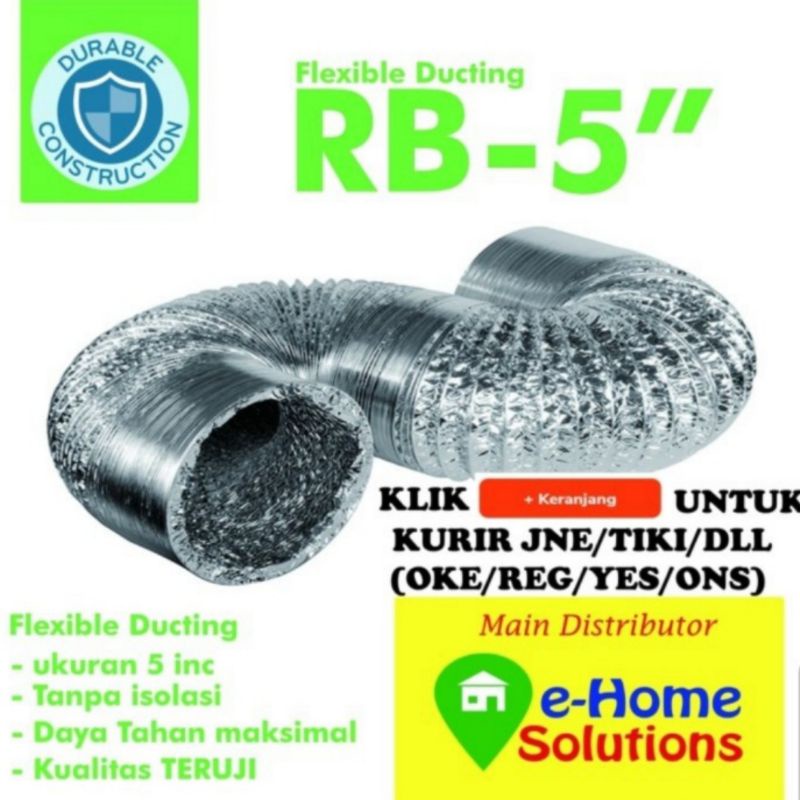 Jual Flexible Ducting Inchi Pipa Exhaust Cerobong Asap Alumunium Shopee Indonesia