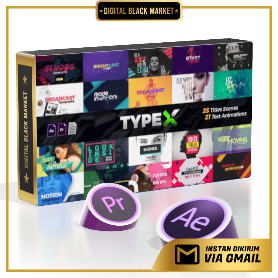 Jual ID065103 - Typex Titles Animation Typography Pack Mogrt | Shopee ...
