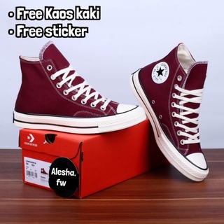Jual Sepatu Converse 70s HI Maroon Burgundy Converse 70s Dark Red