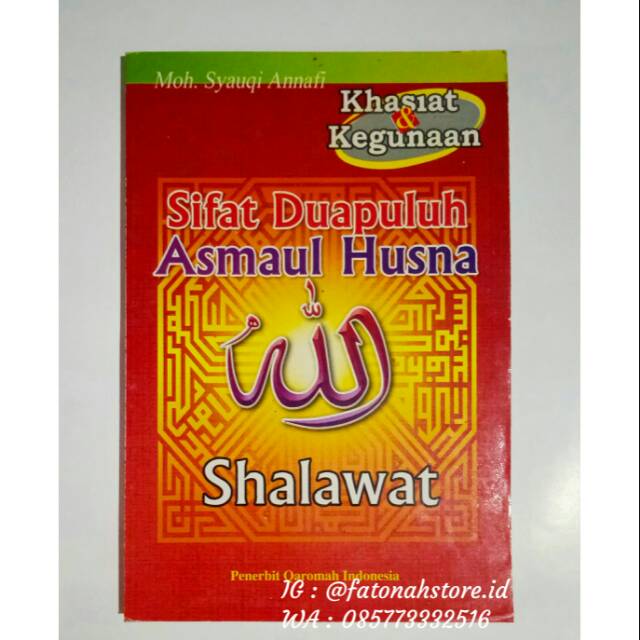 Jual BUKU SIFAT DUA PULUH ASMAUL HUSNA KHASIAT DAN KEGUNAAN Shopee