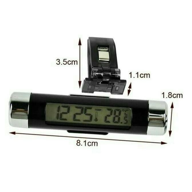 Jual READY jam digital led lcd termometer temperatur tempel mobil ...