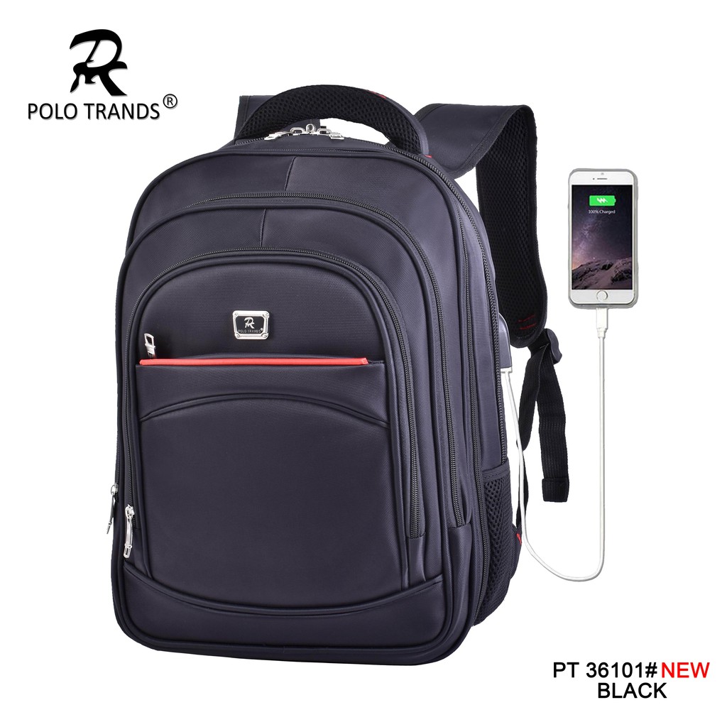 Tas Polo Trands 36101New Expandable Kapasitas 34 L Tas Ransel Laptop  Tas Ransel Pria Tas Kerja