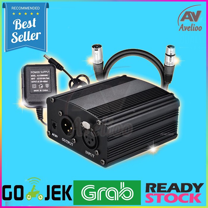 Jual Phantom Power Microphone 1 Channel 48V Supply for Condenser