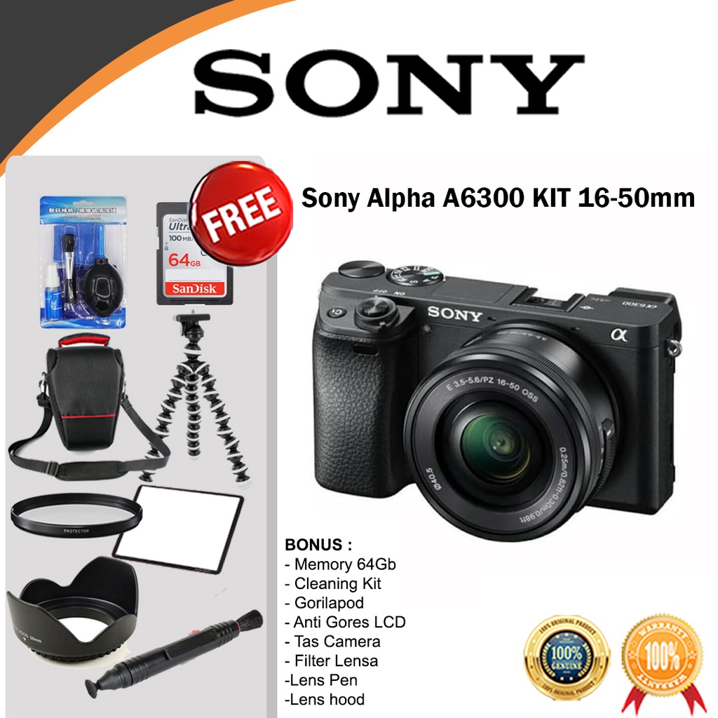 Jual Sony Alpha A6300 Kit 16-50mm f/3.5-5.6 OSS -Camera Garansi ...