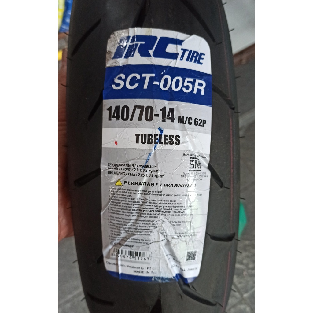 Jual Paket IRC SCT 005 ( SCT005 ) ukuran 110/80-14 & 140/70-14 Ban ...