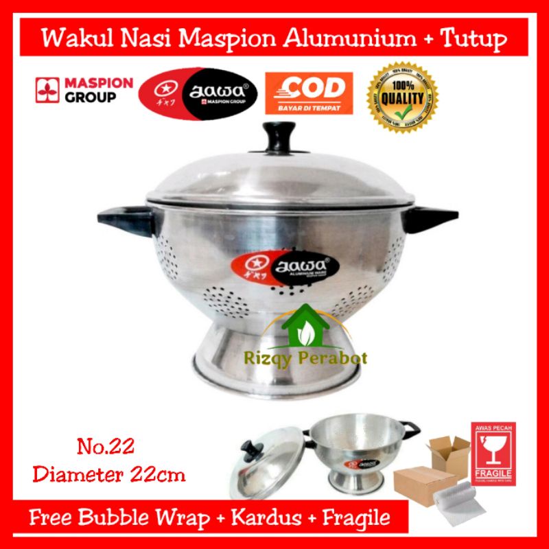 Jual Wakul Nasi Maspion Jawa No.22 / Wakul Aluminium / Wadah Nasi ...