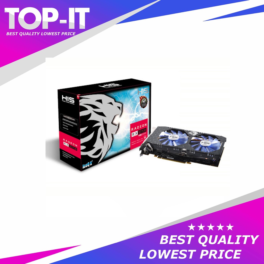 Jual VGA HIS Radeon RX 570 IceQ X2 OC 4GB DDR5 SECOND-NORMAL | Shopee ...