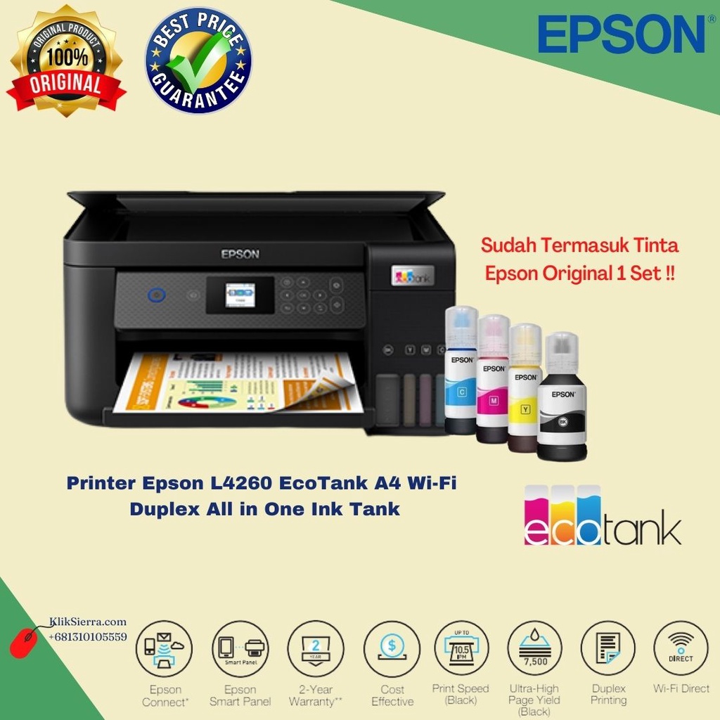 Jual EPSON EcoTank L-4261 Printer Multifungsi Inkjet A4 Duplex Wireless ...