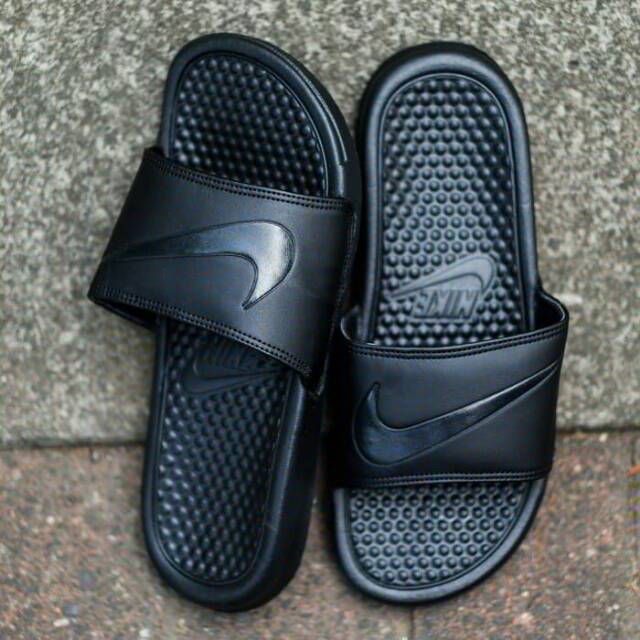 Jual Terbaru Termurah Sendal Sandal Slide On Nike Bennasi Hitam Black ...