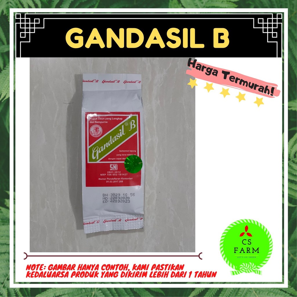 Jual Pupuk Gandasil B/ Sampurna B Pupuk Bunga Dan Buah 100gr | Shopee ...