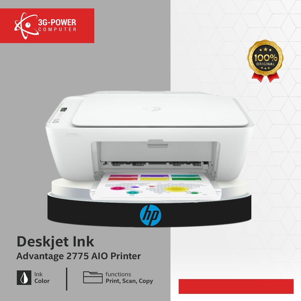 Jual HP DeskJet 2775 2776 WIRELESS Print Scan Copy Ink Advantage All in