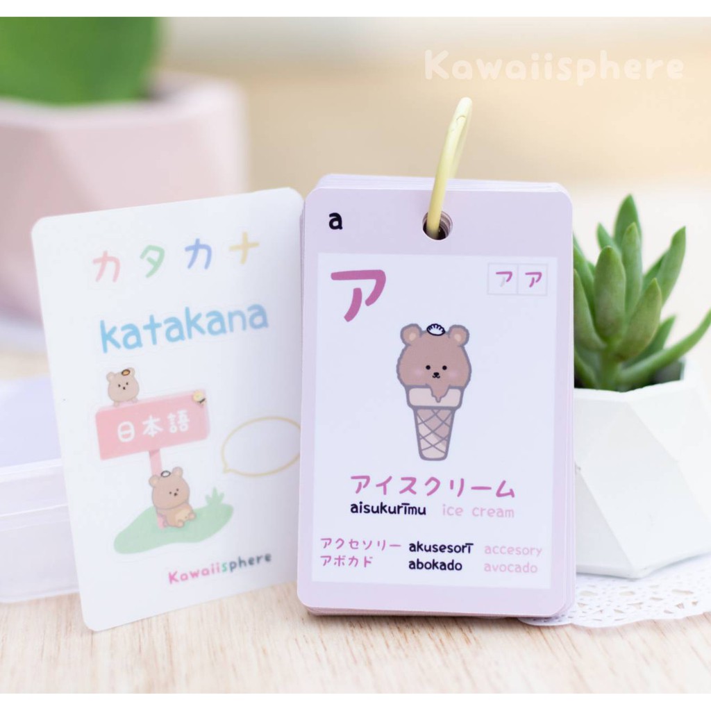 Jual Hiragana / Katakana Flash Card Learn Japanese Kana Study Card