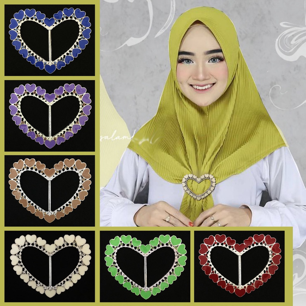 Jual Ring Hijab Motif Love Kode 0143 Bros Hijab Aksesoris Hijab Shopee Indonesia 7952