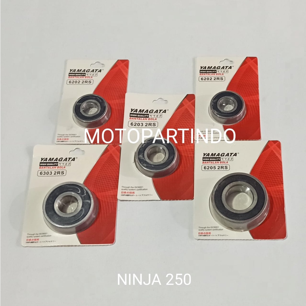 Jual Bearing Laher Bering Roda Set Depan Belakang KAWASAKI Ninja 250 fi ...