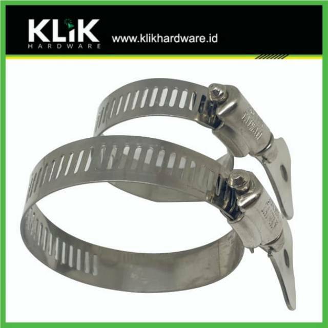 Jual Klem Selang Kuping Stainless Taiwan Hose Clamp Steel Handle